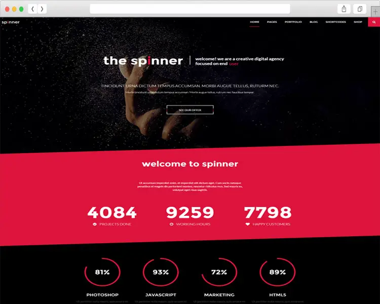 Spinner - Modern & Creative WordPress Theme