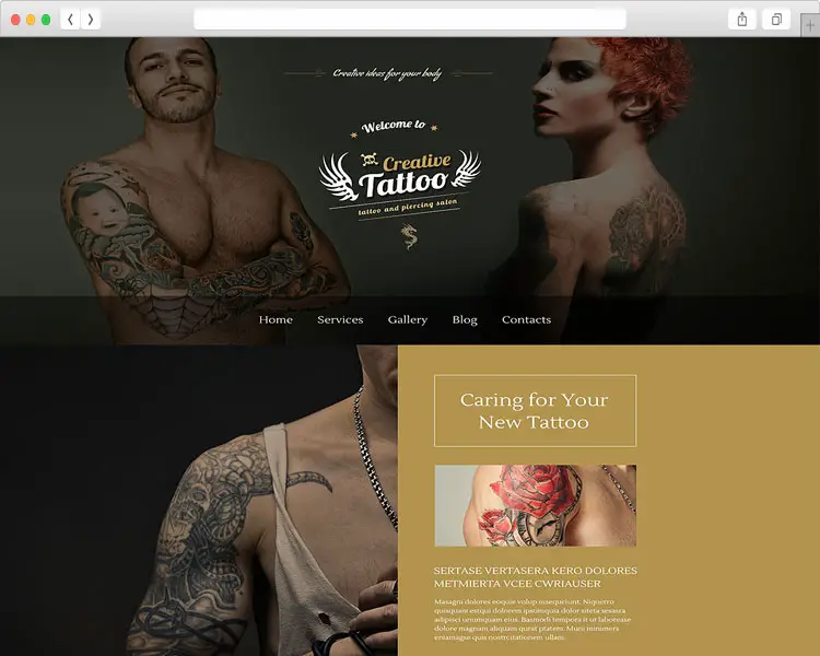 Tattoo - Creative Vintage Style WordPress Theme