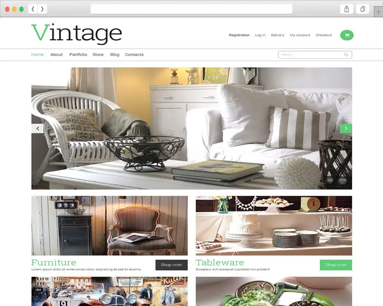 Vintage - Responsive Antique Store WooCommerce Theme