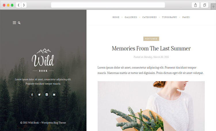 Wild Book - Elegant and Vintage Design WordPress Theme