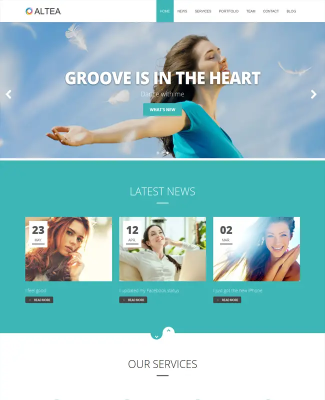 Altea - WordPress One Page Portfolio Theme