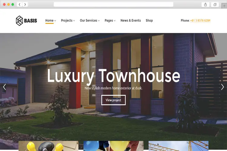 Basis - WordPress Theme For Construction Business 