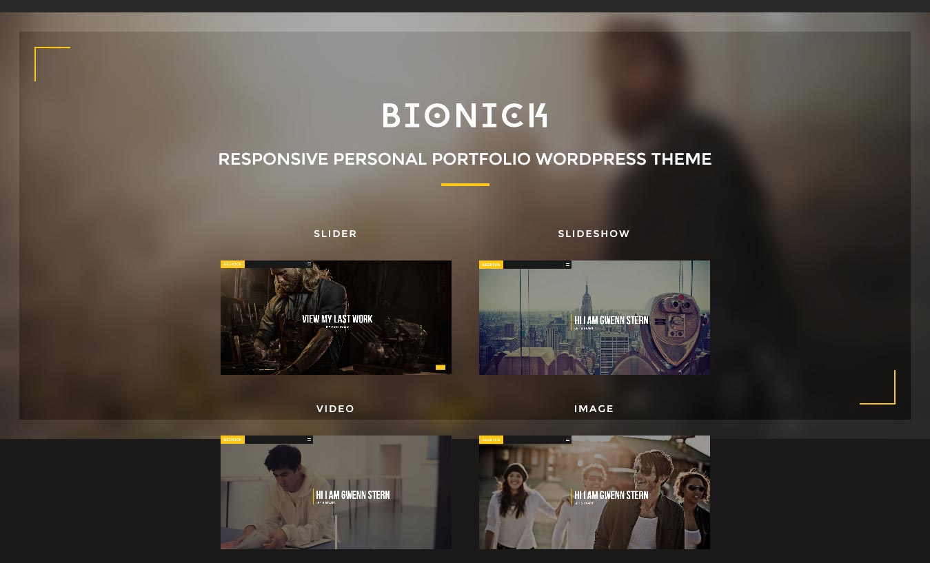 Bionick - Personal Portfolio Theme for WordPress
