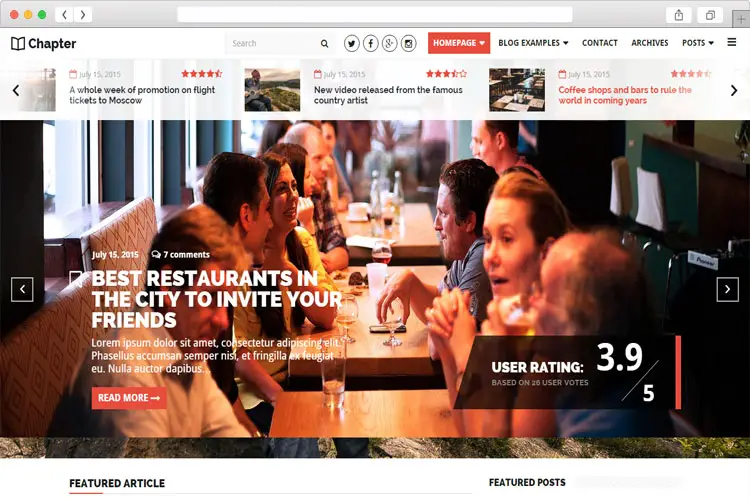 Chapter - Modern Magazine WordPress Theme