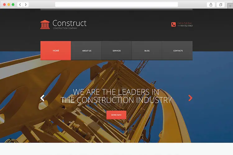 Construct - Skyscraper WordPress Theme for Construction Business