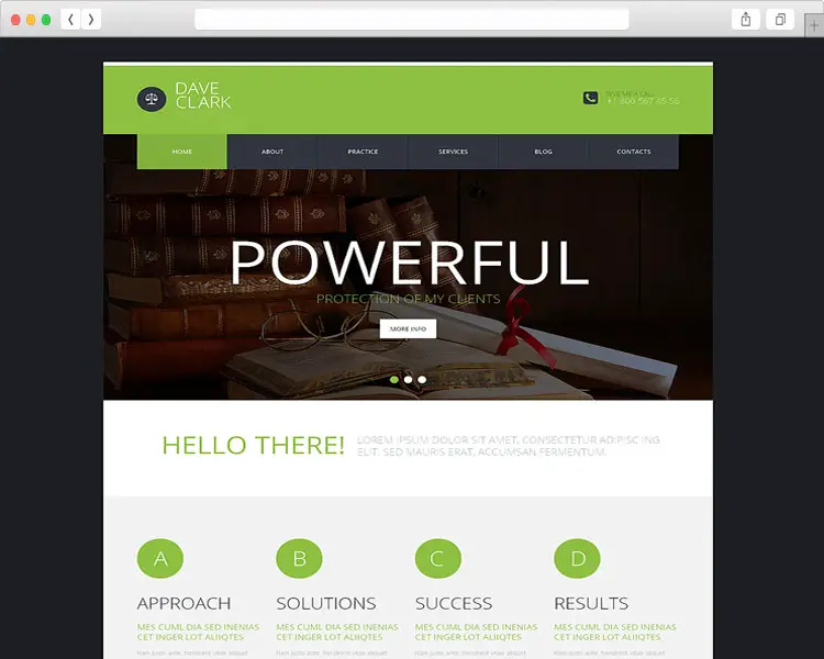 Dave Clark - Private Lawyer WordPress Theme