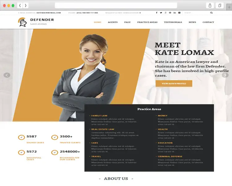 Defender – Multipurpose Lawyer WordPress Theme