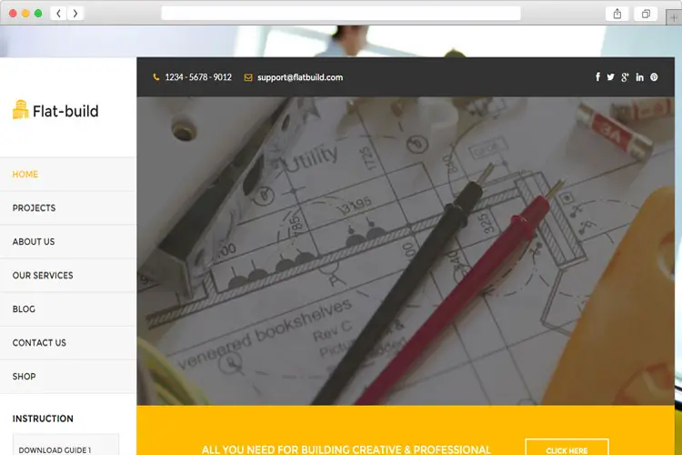 Flatbuild - Clean and Retina Ready WordPress Theme