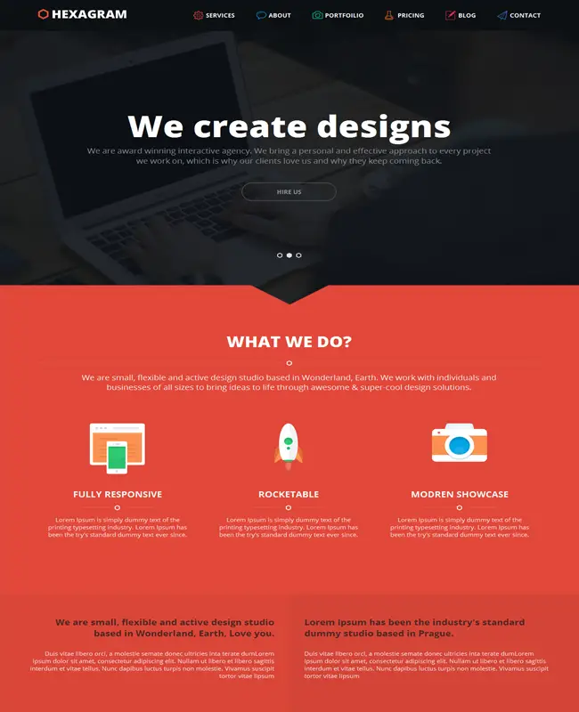 Hexagram - WordPress Unique, Minimal, Colorful Portfolio Theme