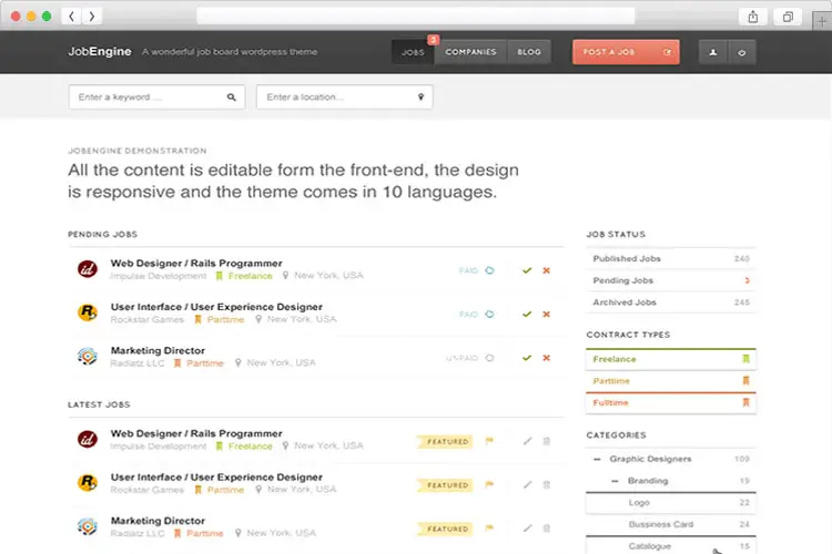 JobEngine - Powerful WordPress Job board Theme