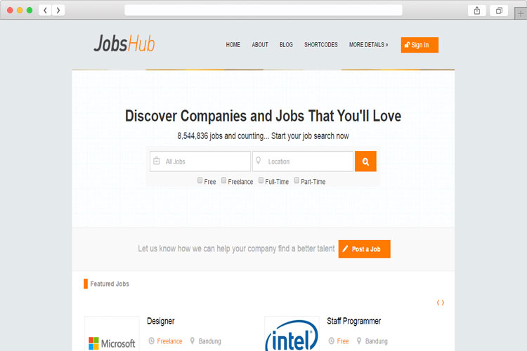 JobsHub - Job Listing WordPress Theme 