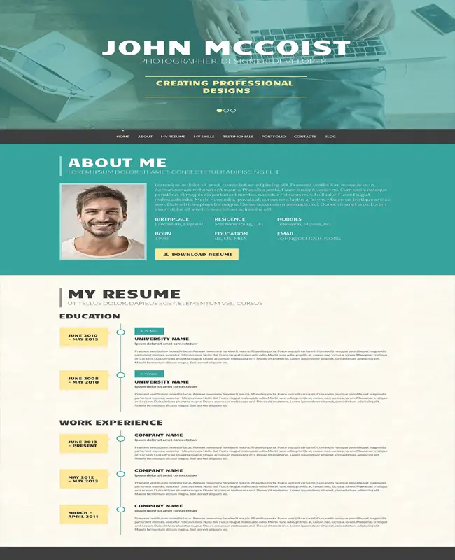 John Mccoist - Photographer WordPress Portfolio Themes