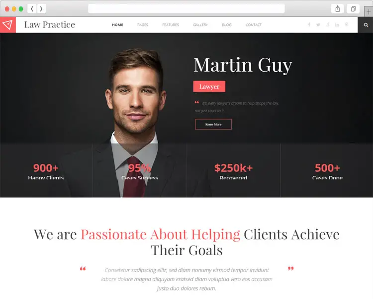LAW PRACTICE - Modern WordPress Lawyer Theme