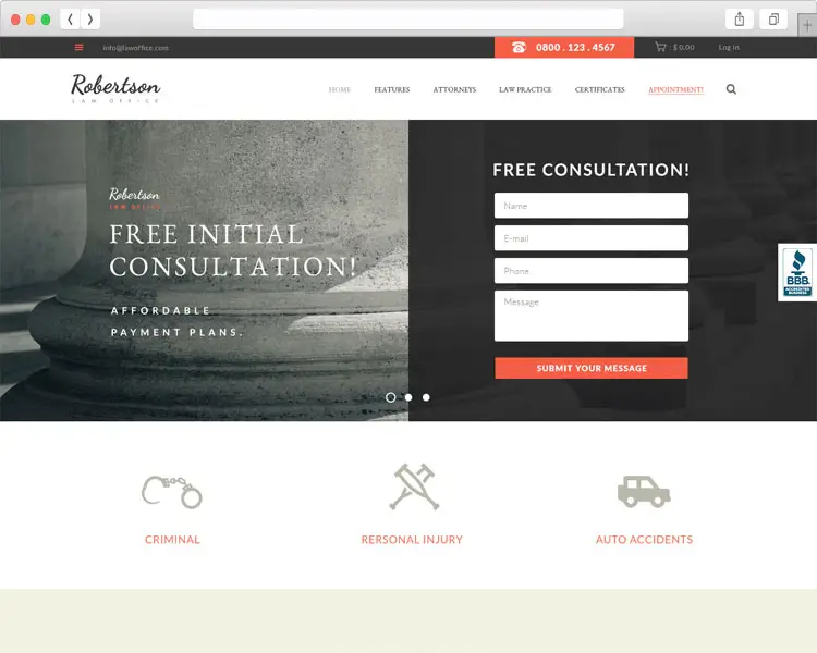 Law Office - Lawyers and Legal Company Theme