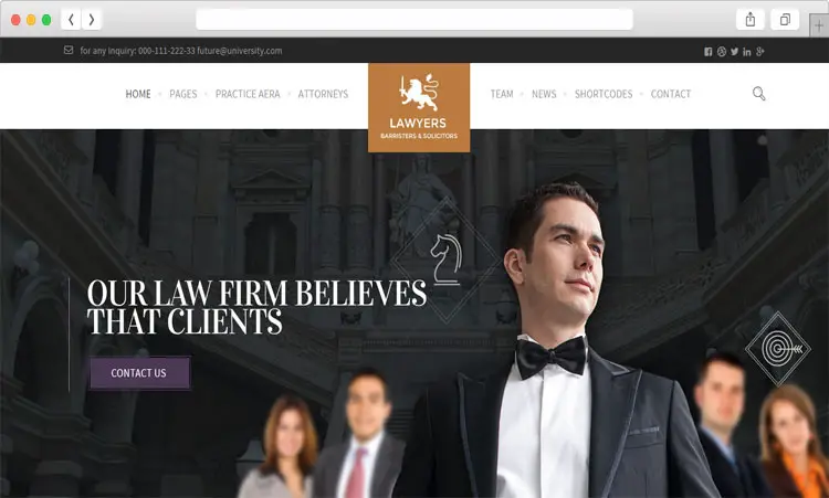 Law Practice – Elegant Attorneys Theme