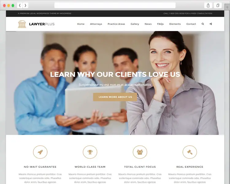 LawyerPlus - Best Legal Office WordPress Theme