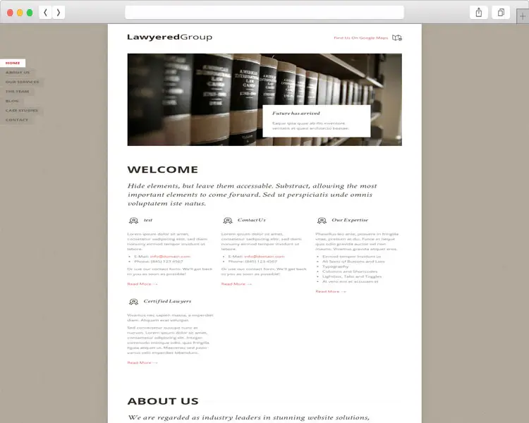 Lawyered Group - Lawyer Blog Style WP Theme