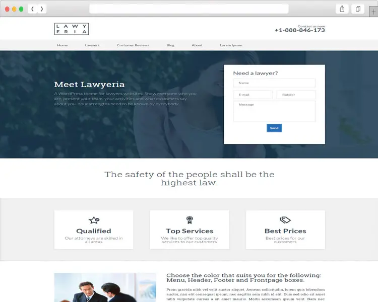 Lawyeria - Attorney Business WordPress Theme