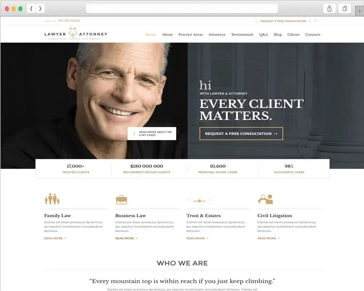 Lawyers Attorney - Best Attorney WordPress Theme