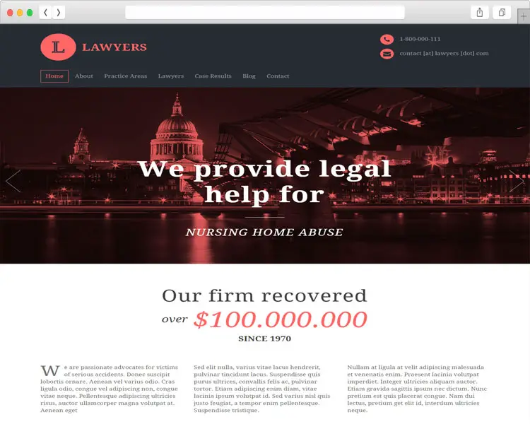 Lawyers - Law Company WordPress Theme