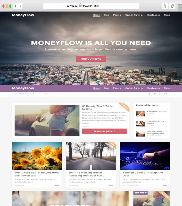 MoneyFlow - wordpress newspaper theme
