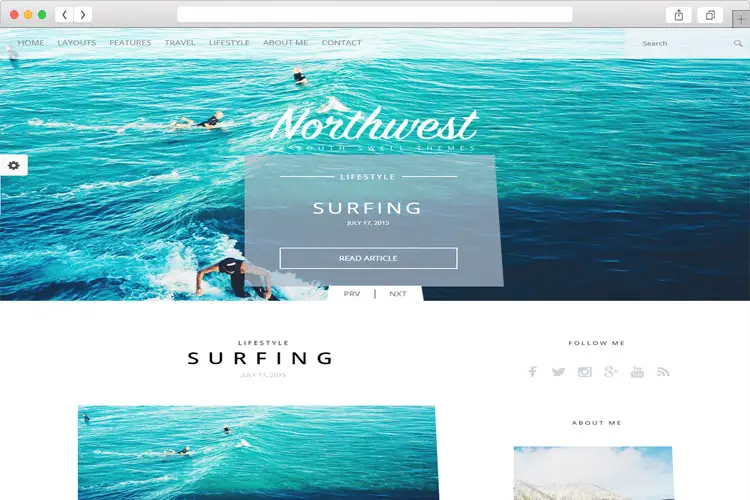 NorthWest - Elegant Simple Blog WordPress Theme