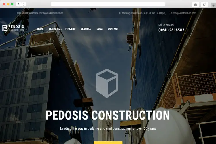 Pedosis - Building and Architecture WordPress Theme