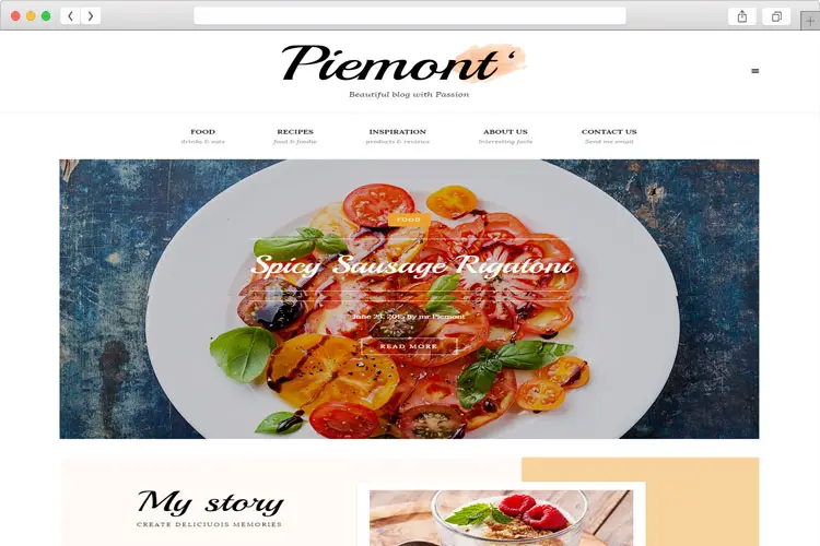 Piemont - Clean and Aesthetic Responsive WordPress Blog Theme