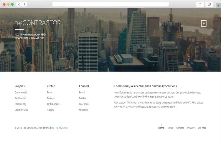The Contractor : Simple WordPress Construction Company Theme