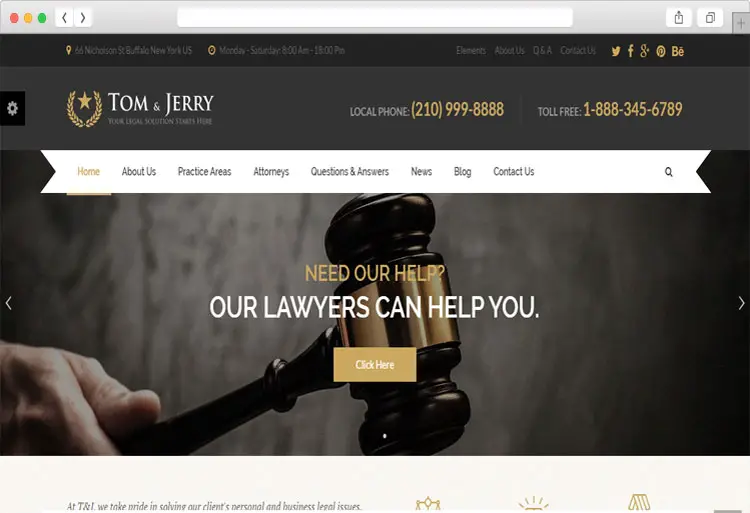 Tom & Jerry - A WordPress Theme for any Legal Service Providers