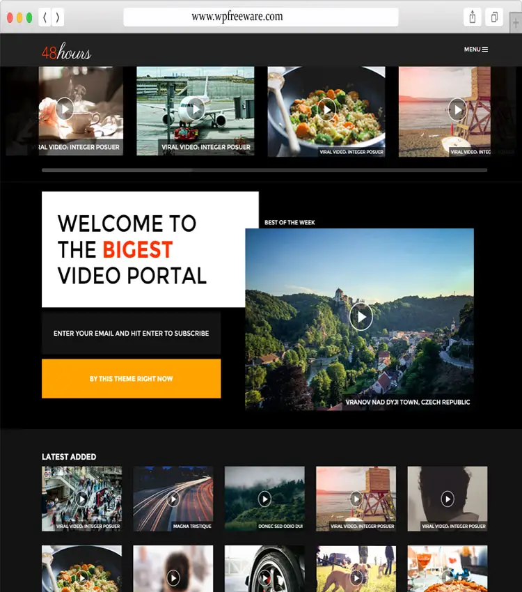 48Hours - HTML Video Sharing Template