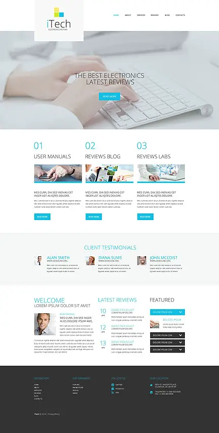 WordPress Template to Present an IT Company