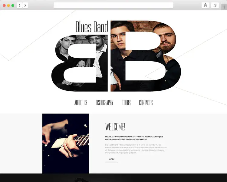 Blues Band - Personal Music Website Template