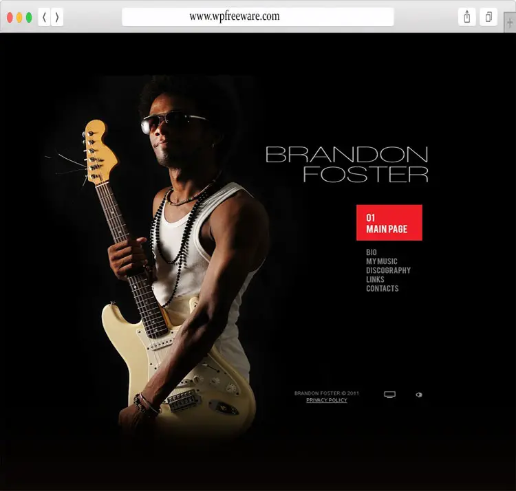 Brandon Foster - Music Template with Flash Animation