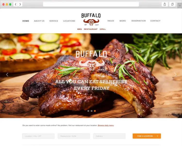 Buffalo – Food Business HTML Template