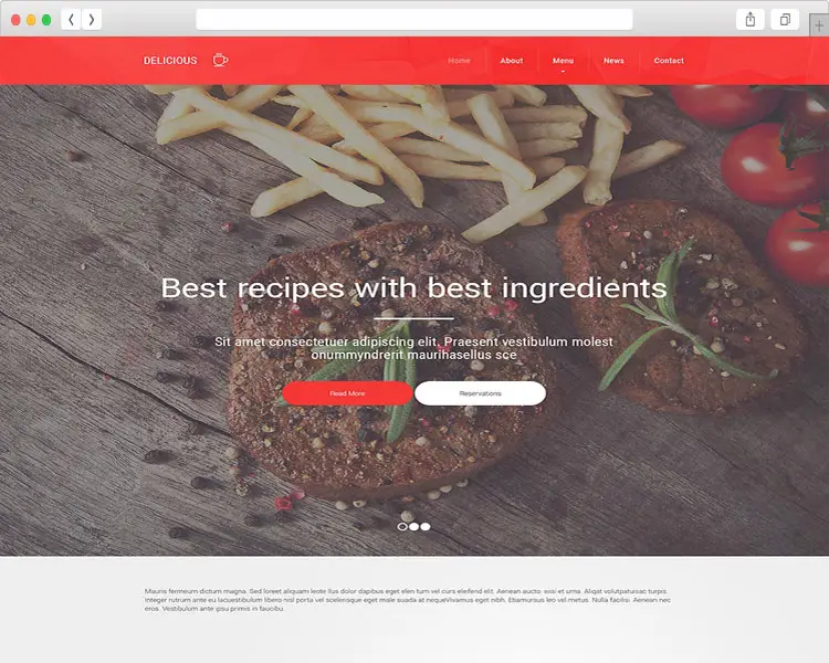 Delicious - Best Recipes Template