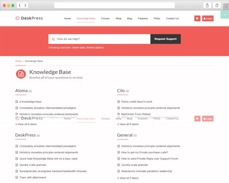 DeskPress - Effortless Knowledge Base Support Theme