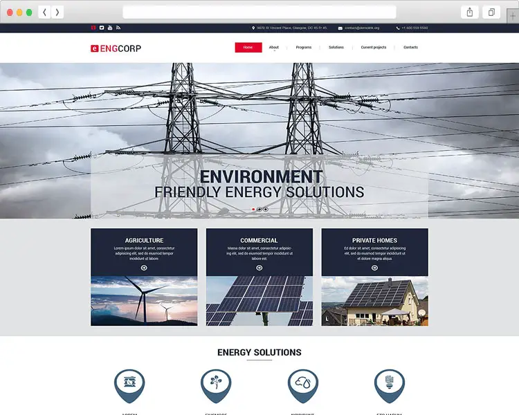 Engcorp - Industrial Responsive site Template