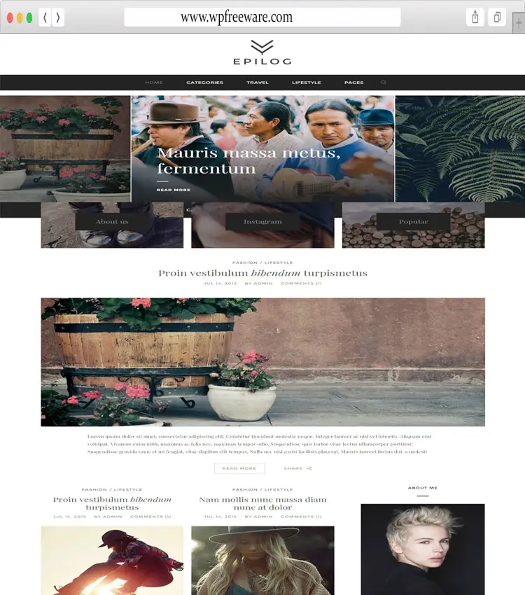 Epilog – HTML5 Blogging Bootstrap Template