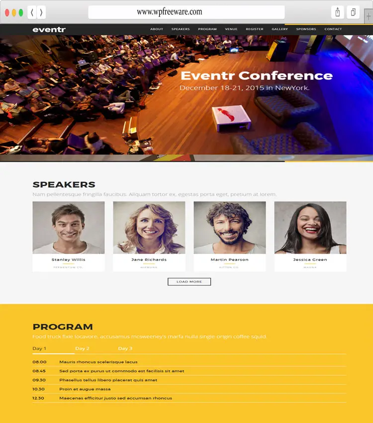 Eventr - One Page Event HTML5/CSS3 Template