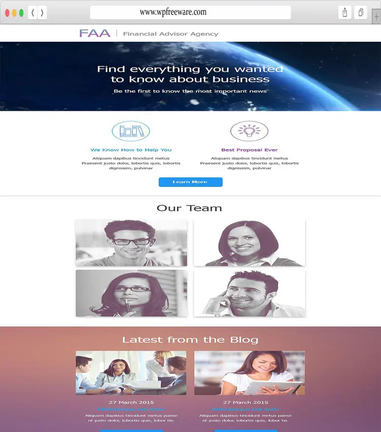 FAA - Financial Advisor Agency Newsletter Template