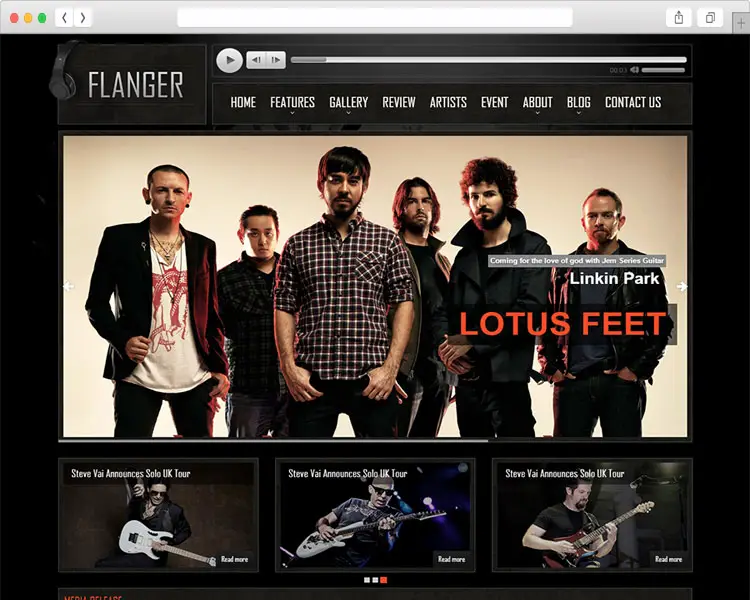 FLANGER - Music Band Responsive HTML5 Template