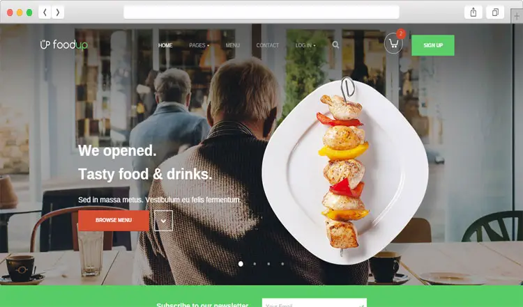 FoodUp – HTML5 Template for café, eatery