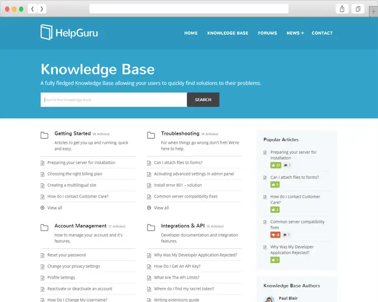 HelpGuru – Best Knowledge Base WordPress Theme