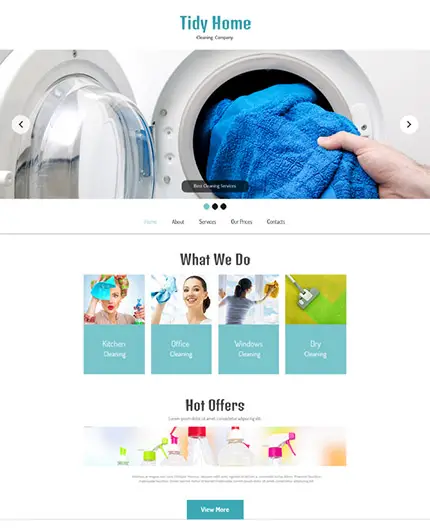 Free HTML5 Template for a Cleaning Company