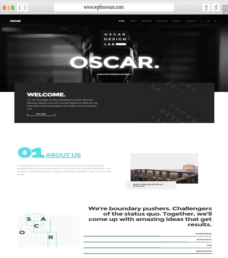 Oscar - Multipurpose Parallax HTML5 Template