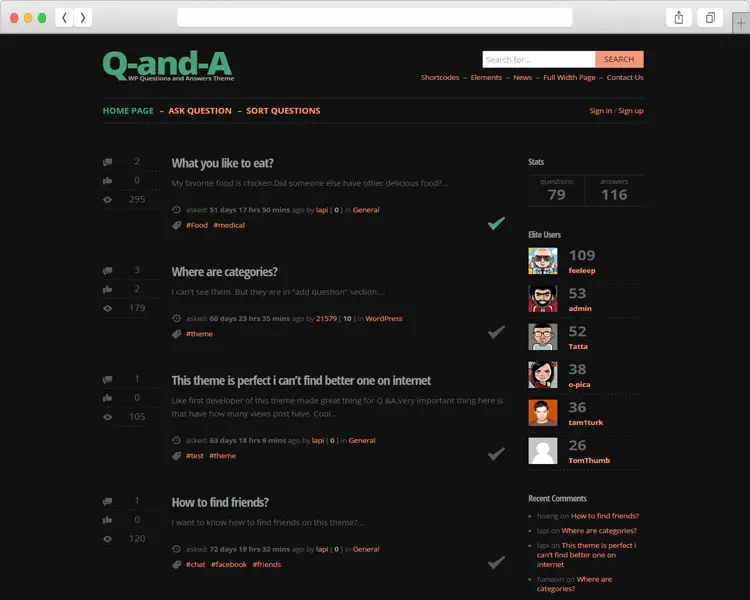 Q-and-A - WordPress Questions and Answers Theme