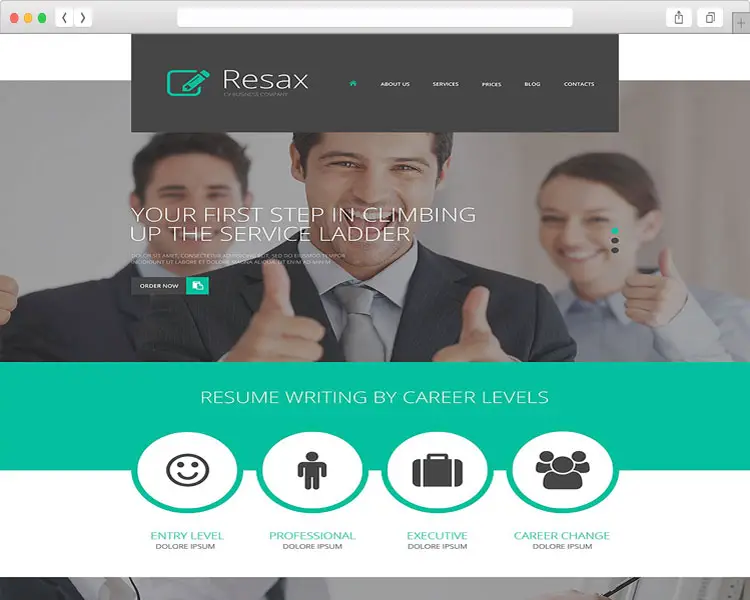 Resax - CV Business WordPress Theme