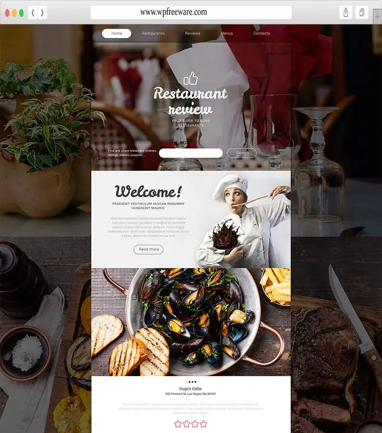 Restaurant Review – Website Template for Restaurant Business