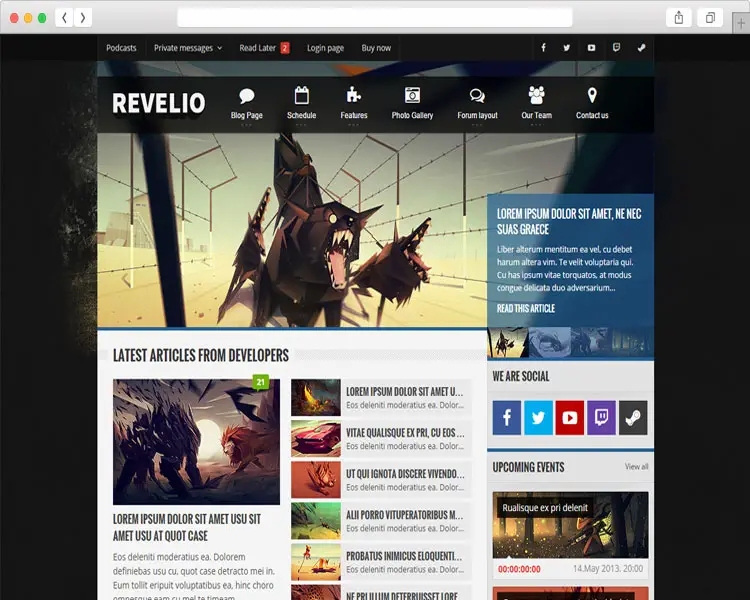 Revelio - The Gaming Eye Catching Template